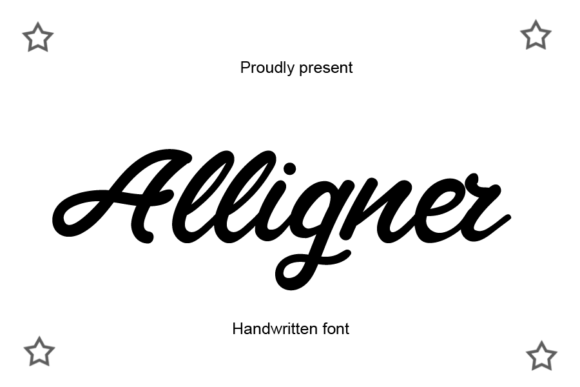 Alligner: A Handwritten Font with Elegant Flair