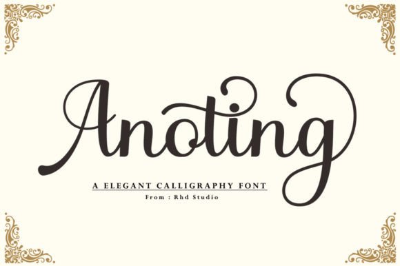 Anoting: A Bold Script Font for Creative Campaigns