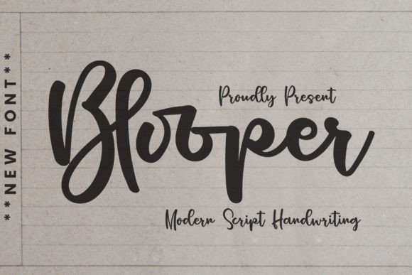 Blooper: A Magical Handwritten Font