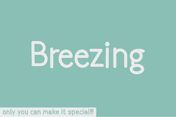 Breezing: A Natural Handwritten Font