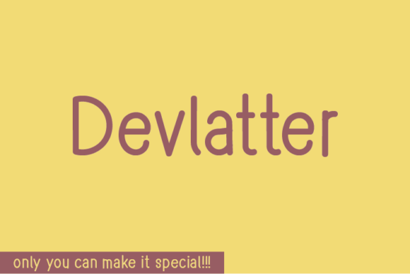 Devlatter: A Natural Handwritten Font