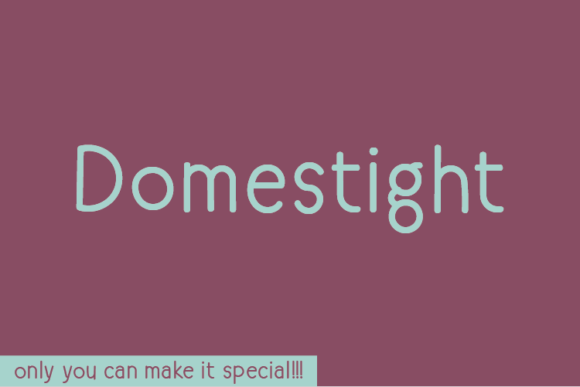 Domestight: A Unique Handwritten Font