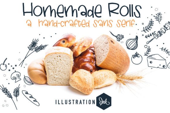 Homemade Rolls Font for Creative Design