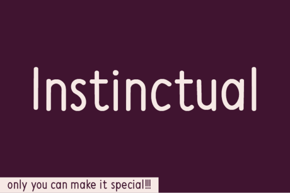 Instinctual: A Natural Handwritten Font