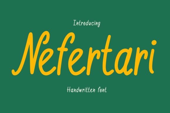 Nefertari: A Handwritten Font for Creative Marketing