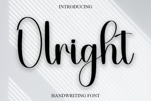 Olrihgt: A Friendly Handwritten Font