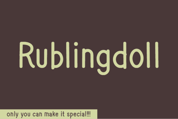 Rublingdoll: A Natural Handwritten Font